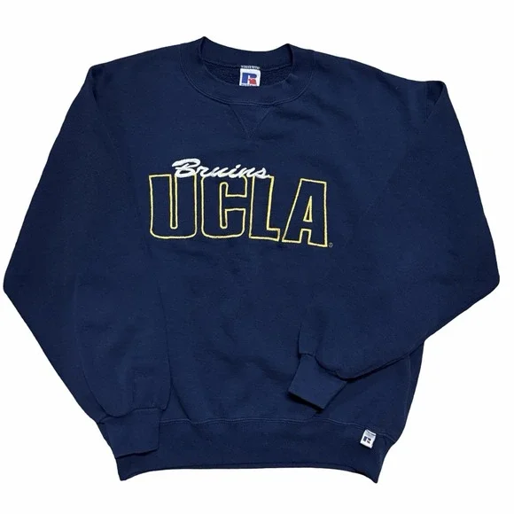 Vintage UCLA Sweatshirt Men's Medium Russell Athletic Crewneck Stitched USA 90s - Picture 8 of 9